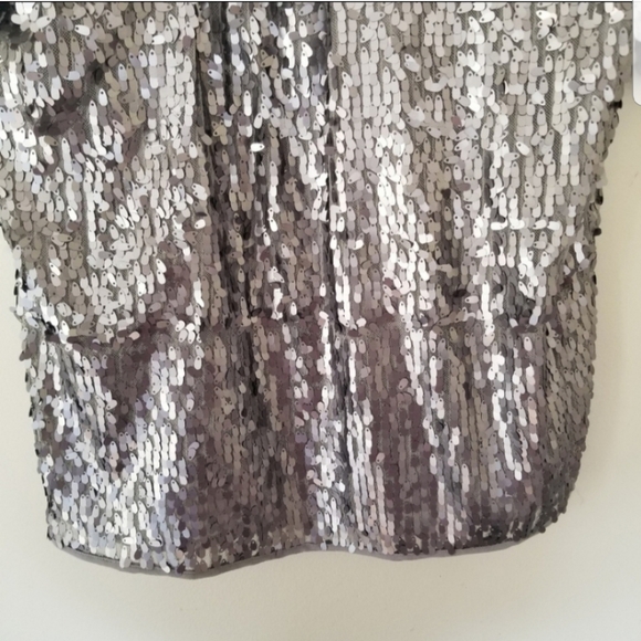 Ann Taylor Silver Sequence TopShort Sleeve - Picture 10 of 10